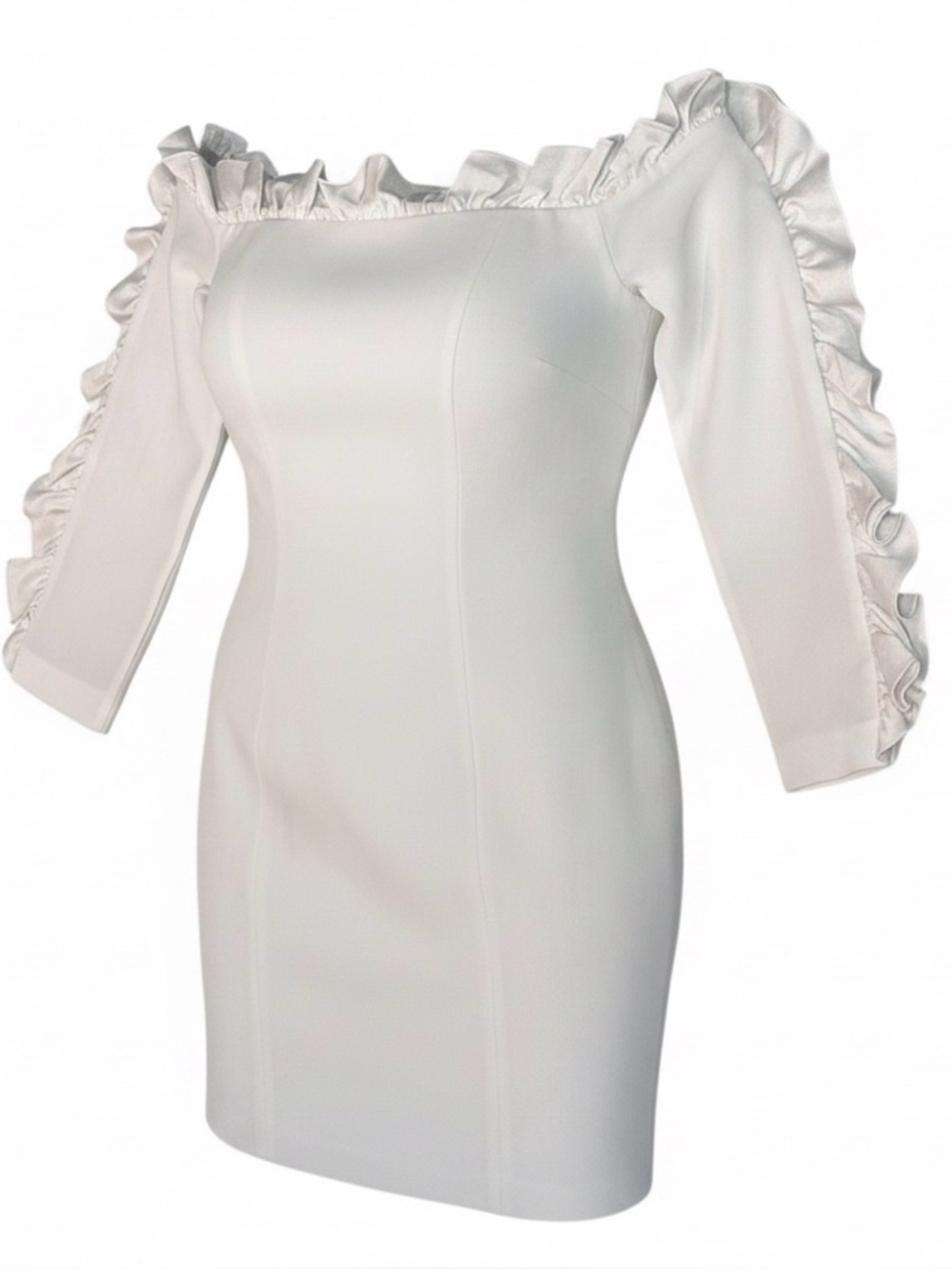 Cinq a sept White Satin Event Dress. Size 10